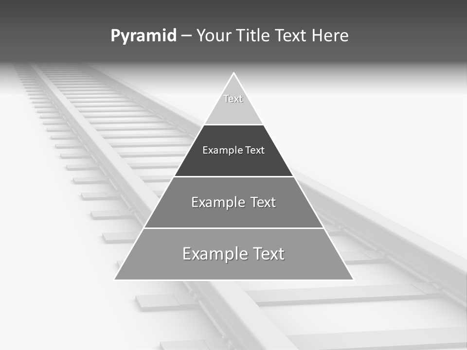 3D Concept - Endless Train Track PowerPoint Template