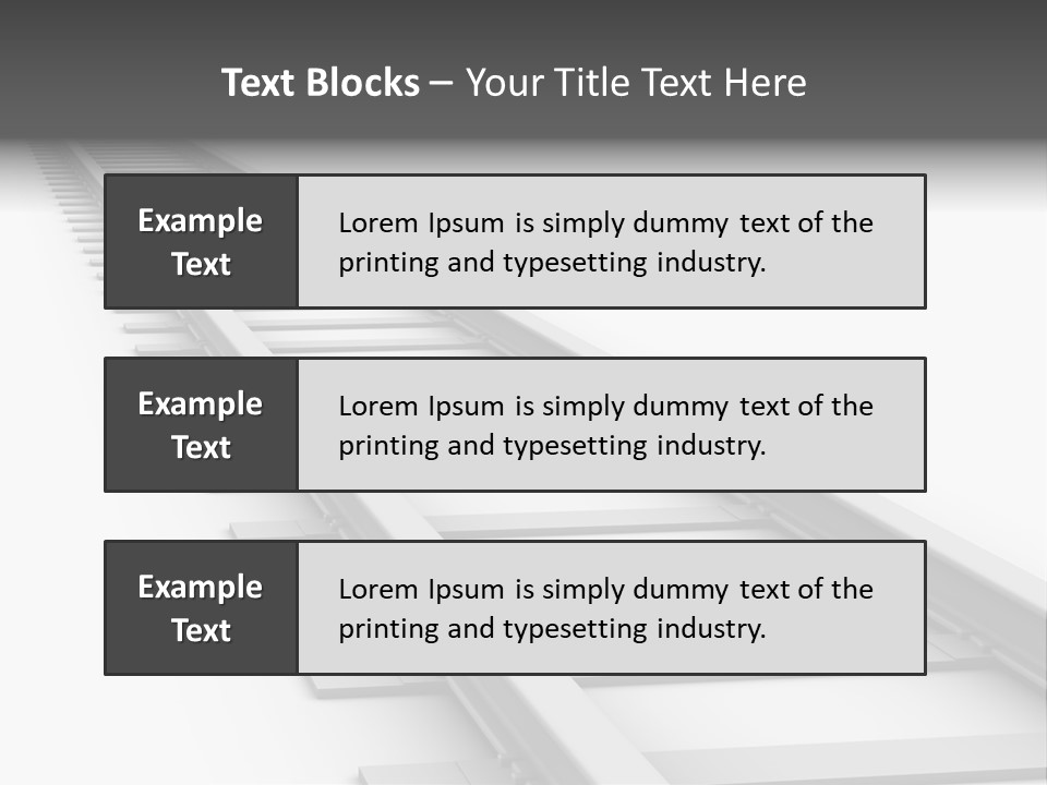 3D Concept - Endless Train Track PowerPoint Template