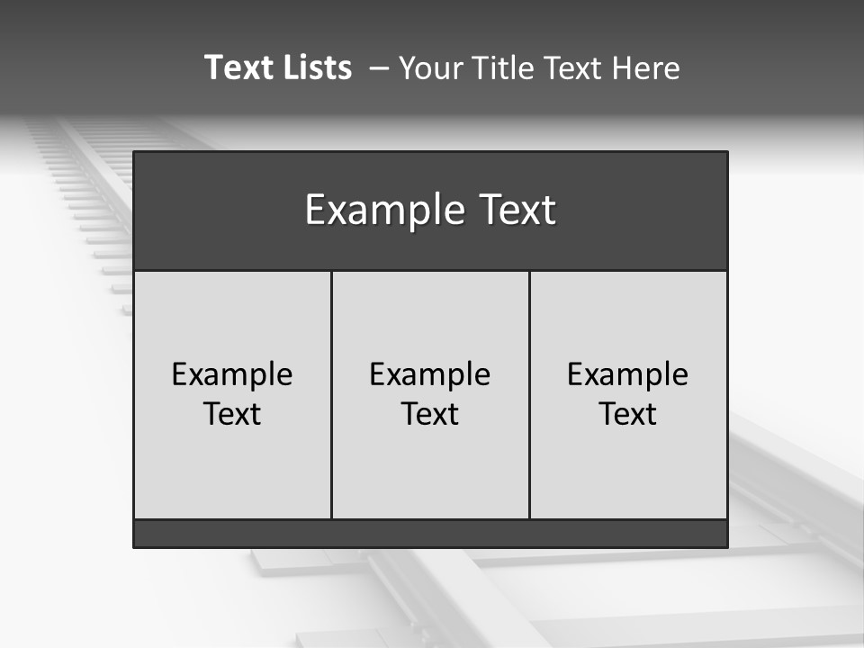 3D Concept - Endless Train Track PowerPoint Template