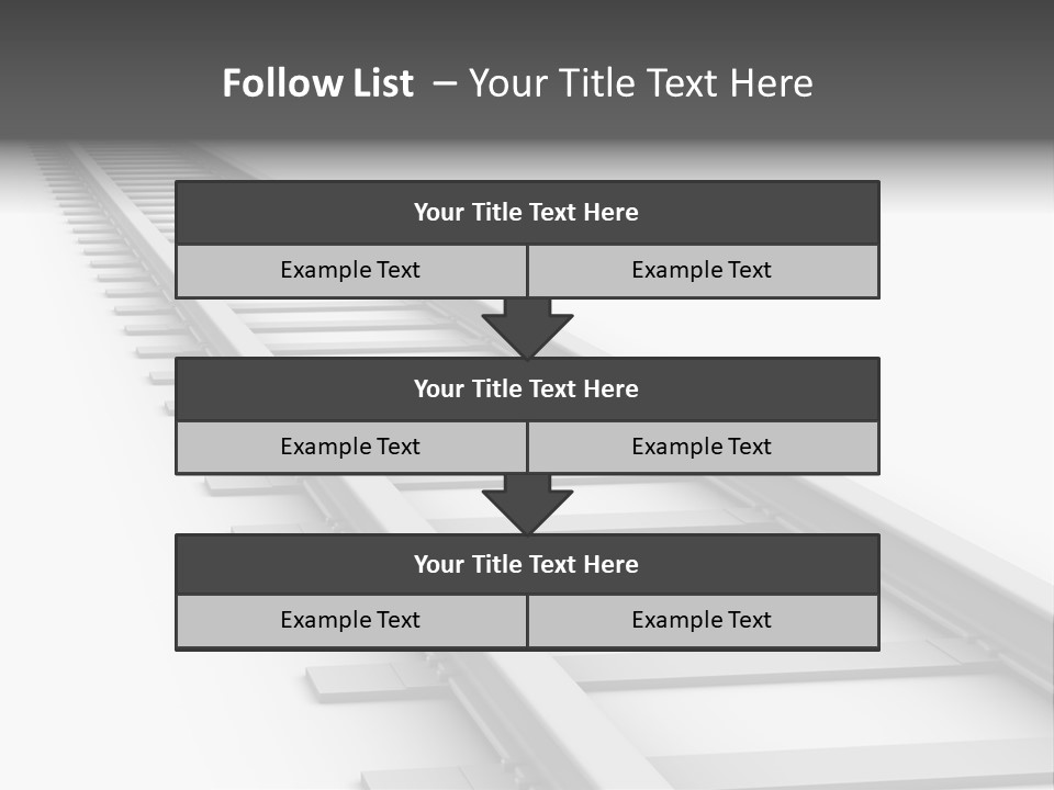 3D Concept - Endless Train Track PowerPoint Template
