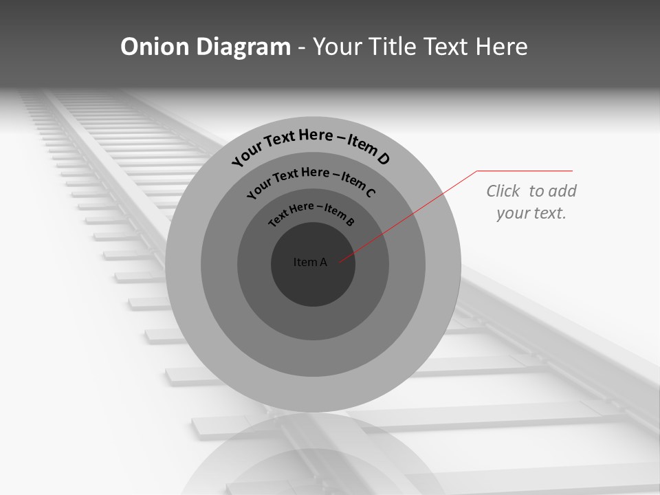 3D Concept - Endless Train Track PowerPoint Template