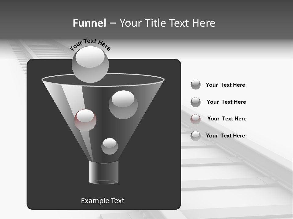 3D Concept - Endless Train Track PowerPoint Template