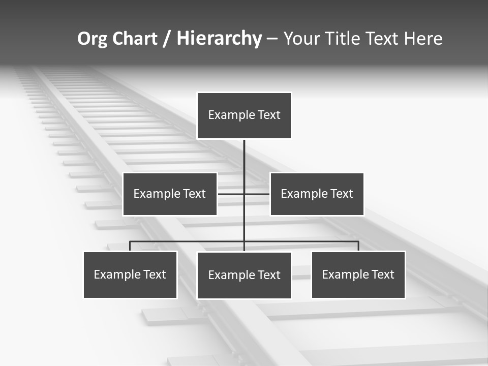 3D Concept - Endless Train Track PowerPoint Template