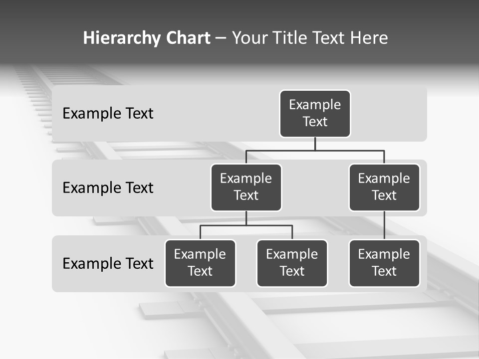 3D Concept - Endless Train Track PowerPoint Template