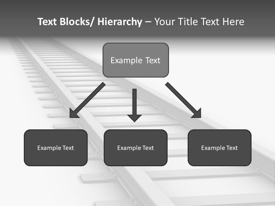 3D Concept - Endless Train Track PowerPoint Template
