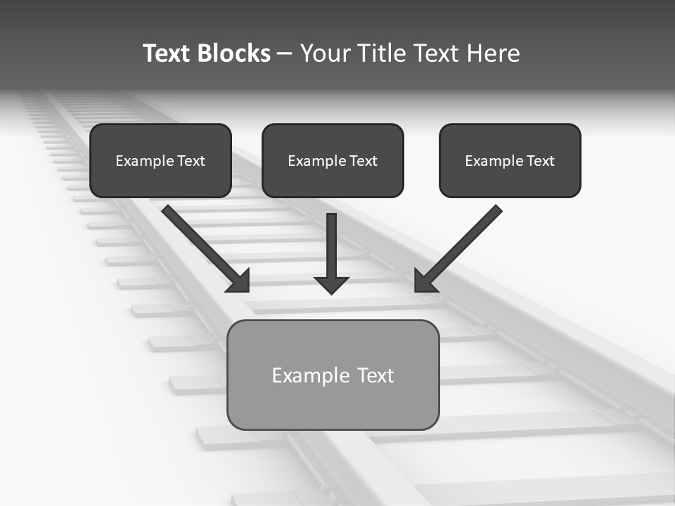 3D Concept - Endless Train Track PowerPoint Template
