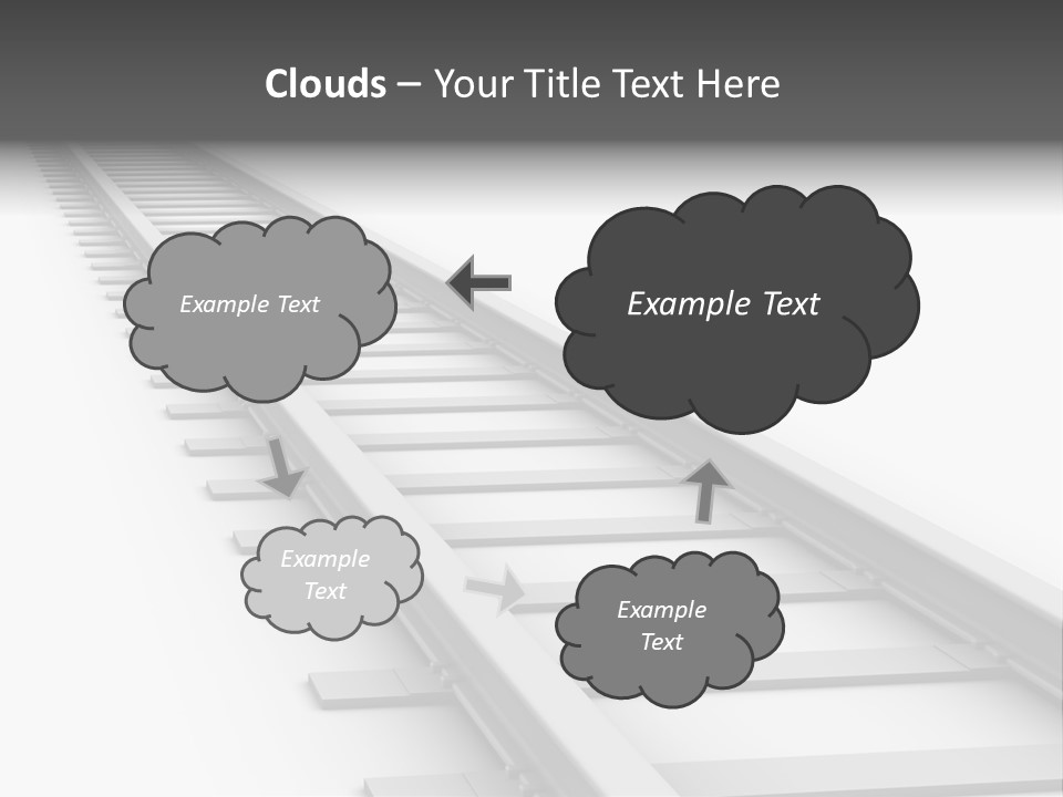 3D Concept - Endless Train Track PowerPoint Template