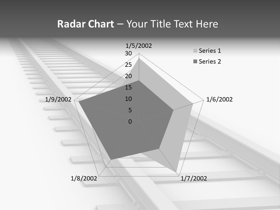 3D Concept - Endless Train Track PowerPoint Template