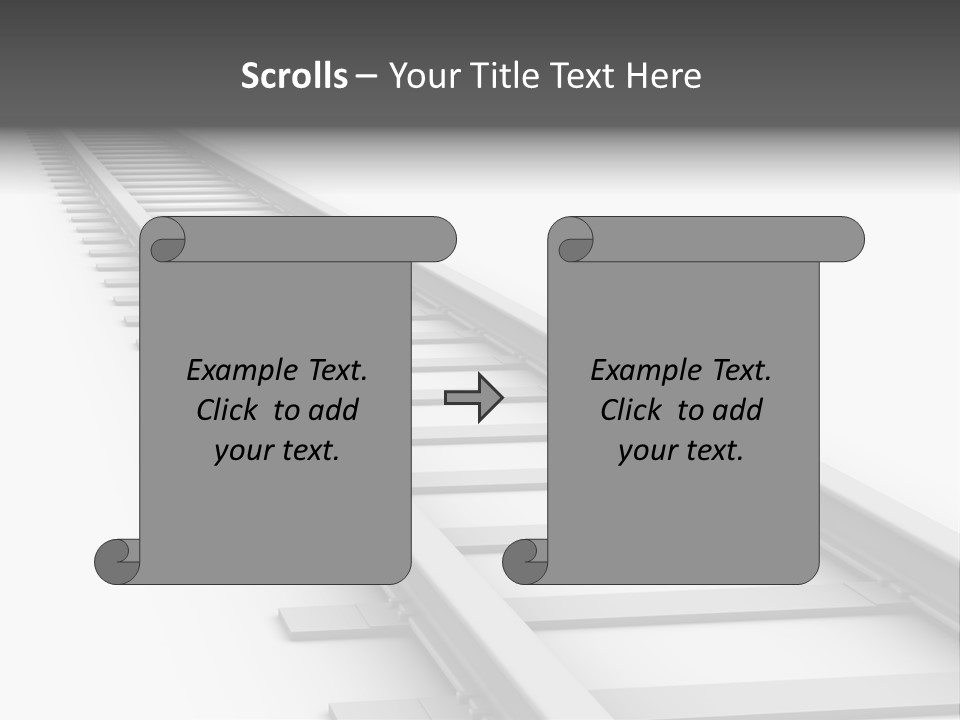 3D Concept - Endless Train Track PowerPoint Template