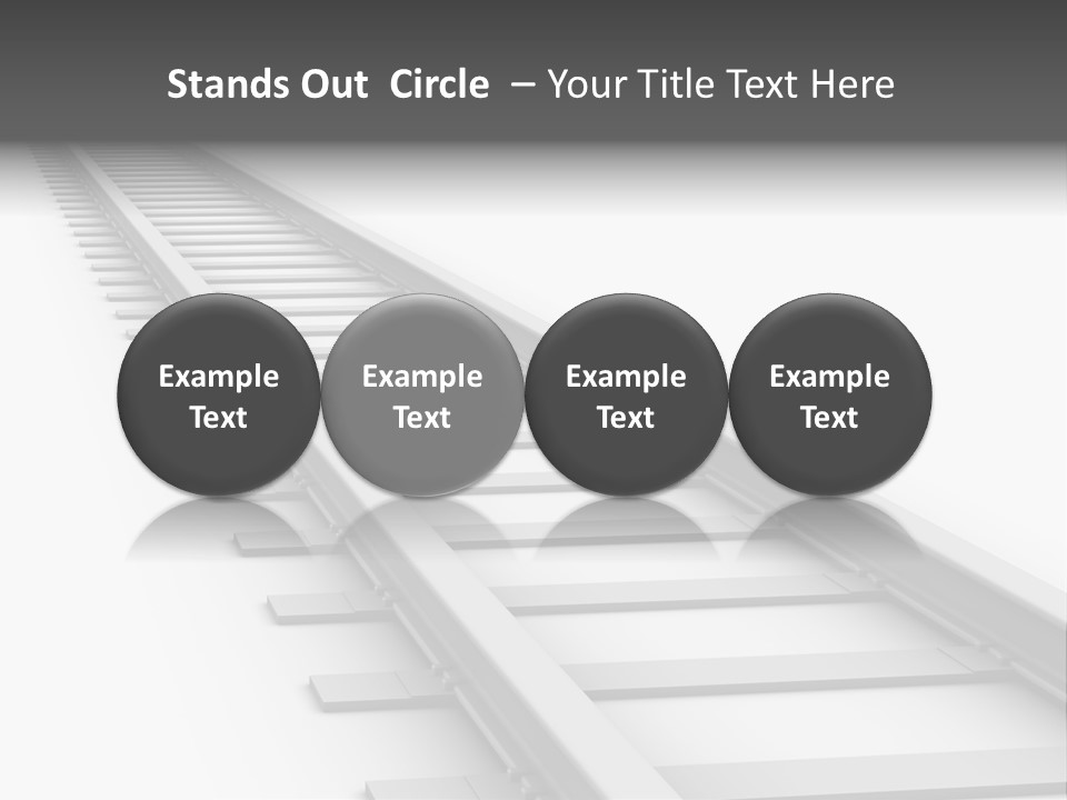 3D Concept - Endless Train Track PowerPoint Template