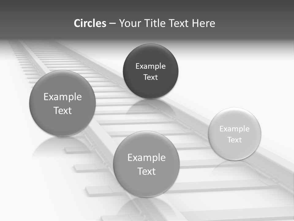 3D Concept - Endless Train Track PowerPoint Template