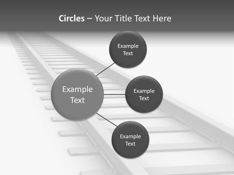 3D Concept - Endless Train Track PowerPoint Template