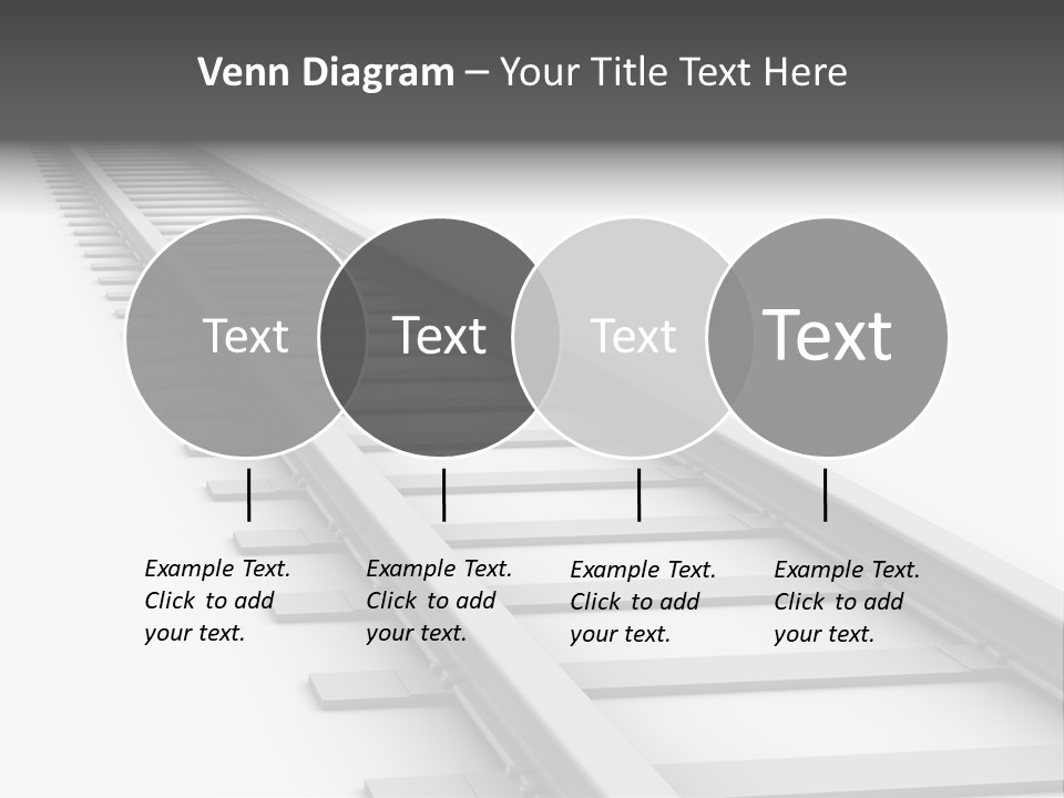 3D Concept - Endless Train Track PowerPoint Template