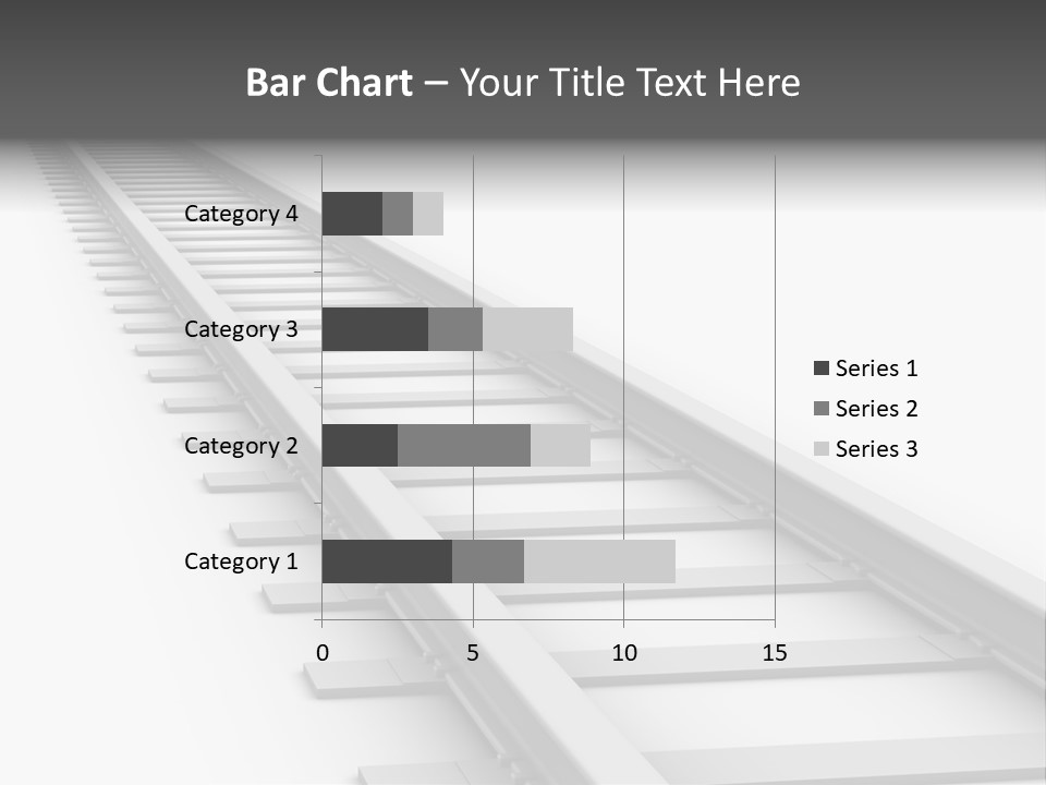 3D Concept - Endless Train Track PowerPoint Template