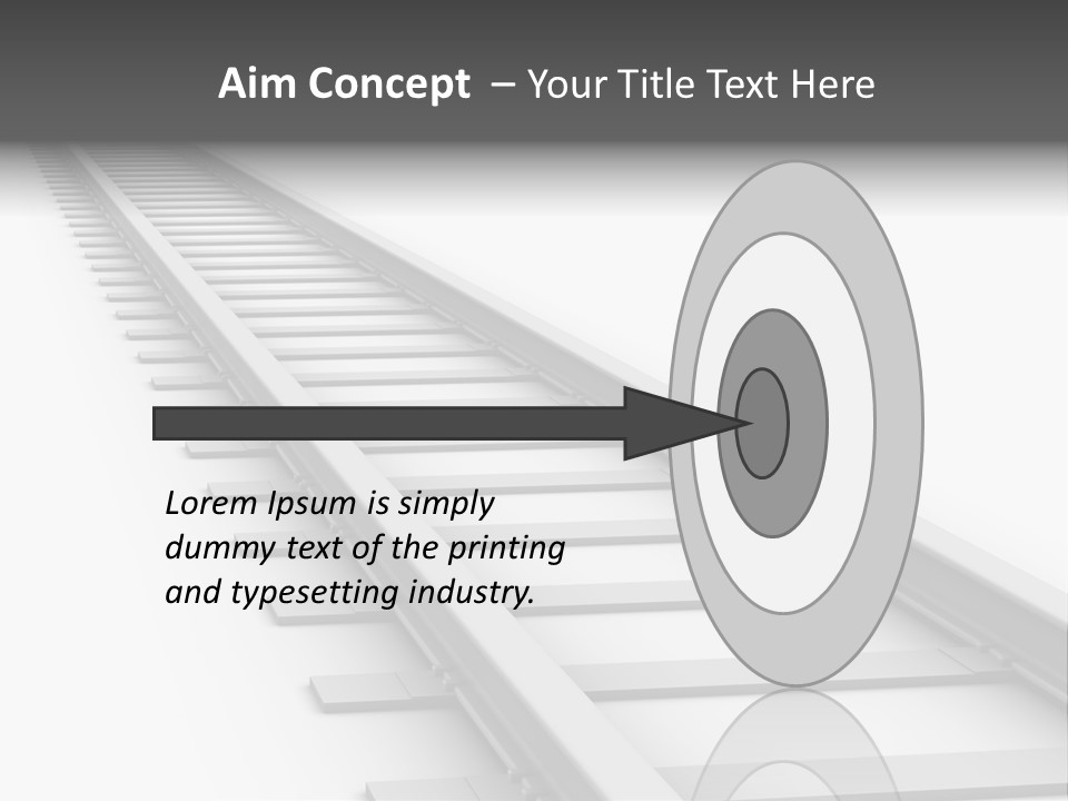 3D Concept - Endless Train Track PowerPoint Template