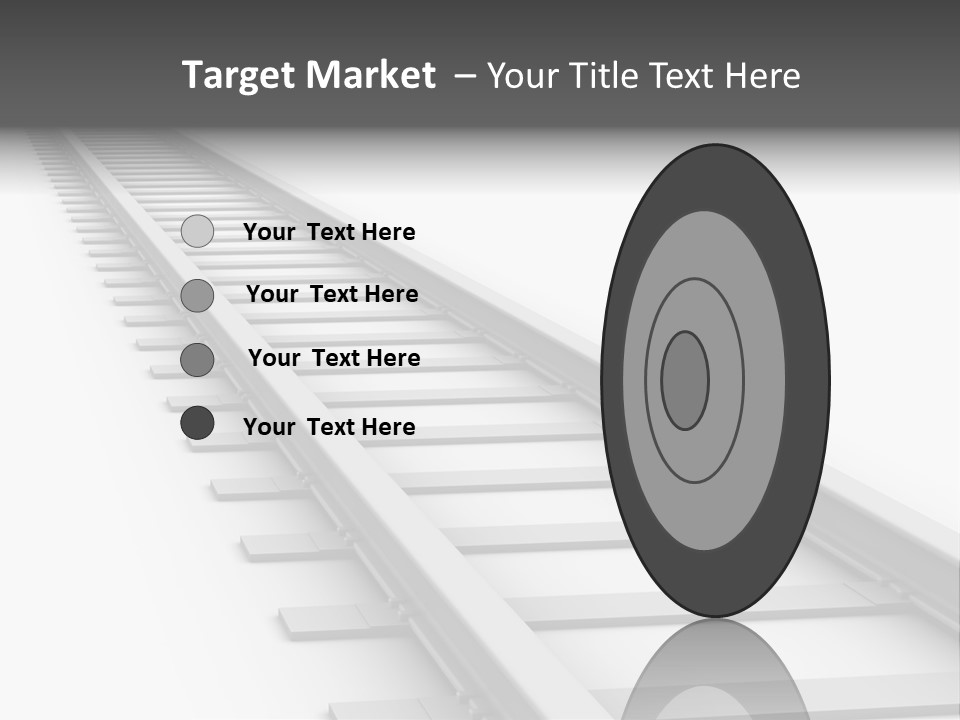 3D Concept - Endless Train Track PowerPoint Template