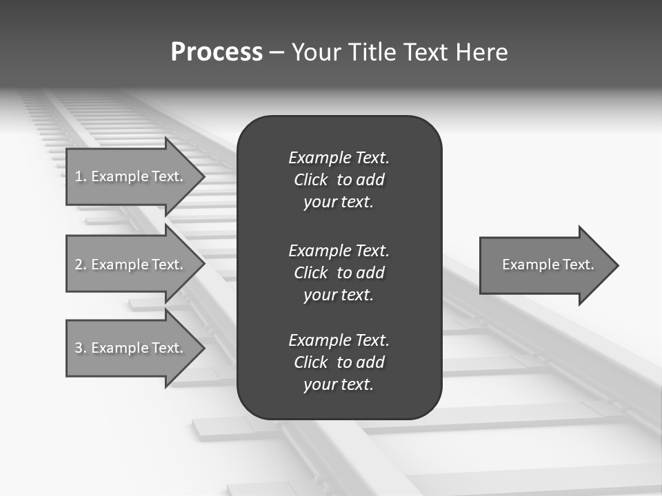 3D Concept - Endless Train Track PowerPoint Template