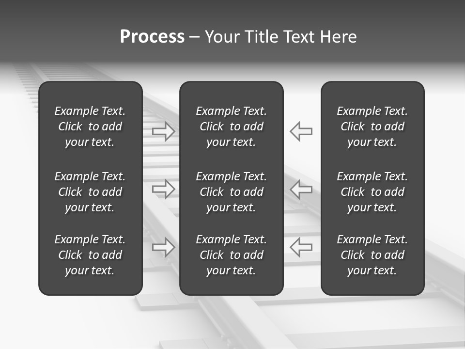 3D Concept - Endless Train Track PowerPoint Template
