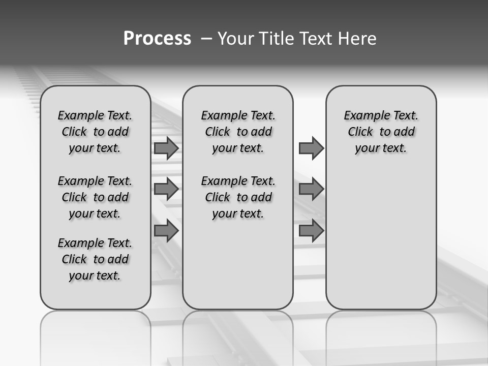 3D Concept - Endless Train Track PowerPoint Template