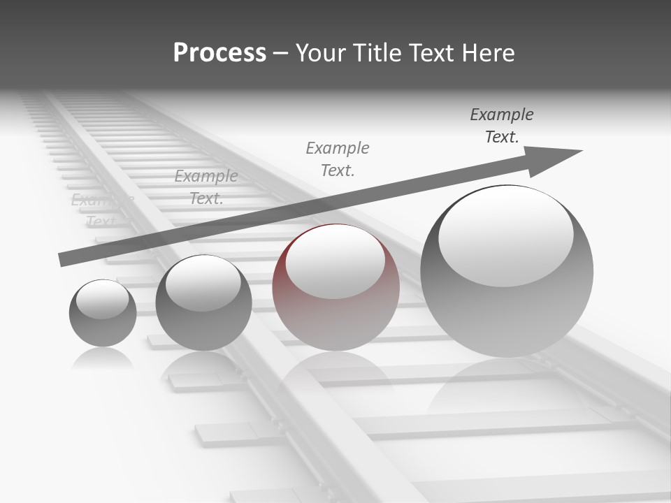 3D Concept - Endless Train Track PowerPoint Template