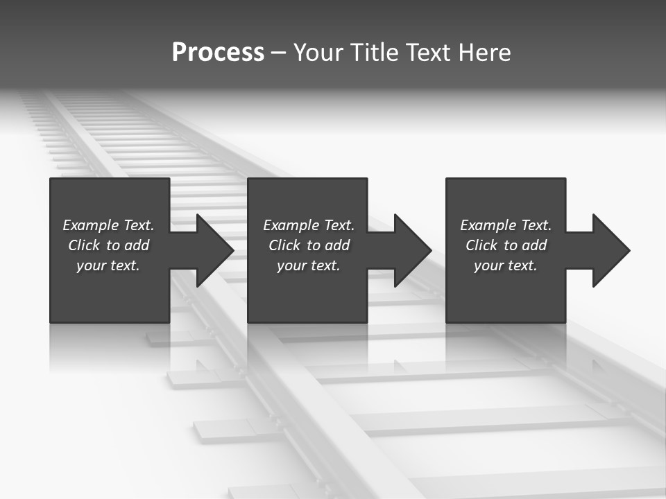 3D Concept - Endless Train Track PowerPoint Template