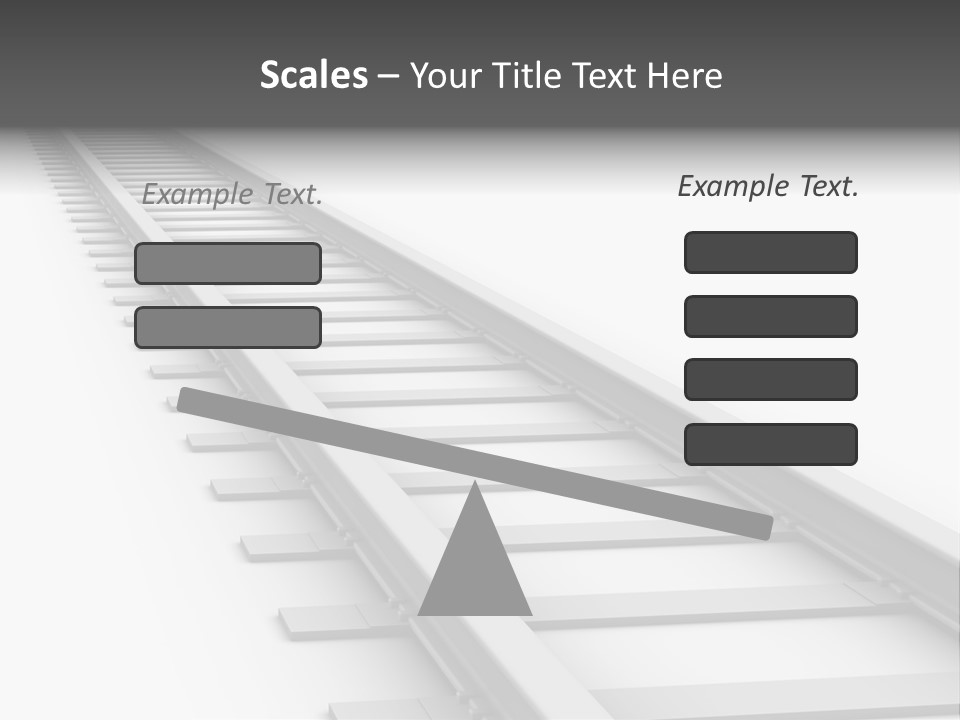 3D Concept - Endless Train Track PowerPoint Template
