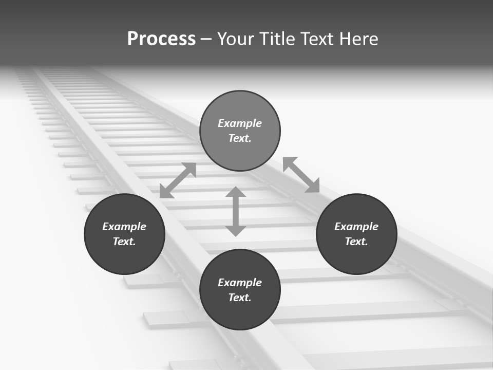 3D Concept - Endless Train Track PowerPoint Template