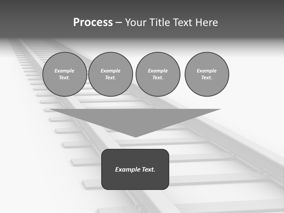 3D Concept - Endless Train Track PowerPoint Template