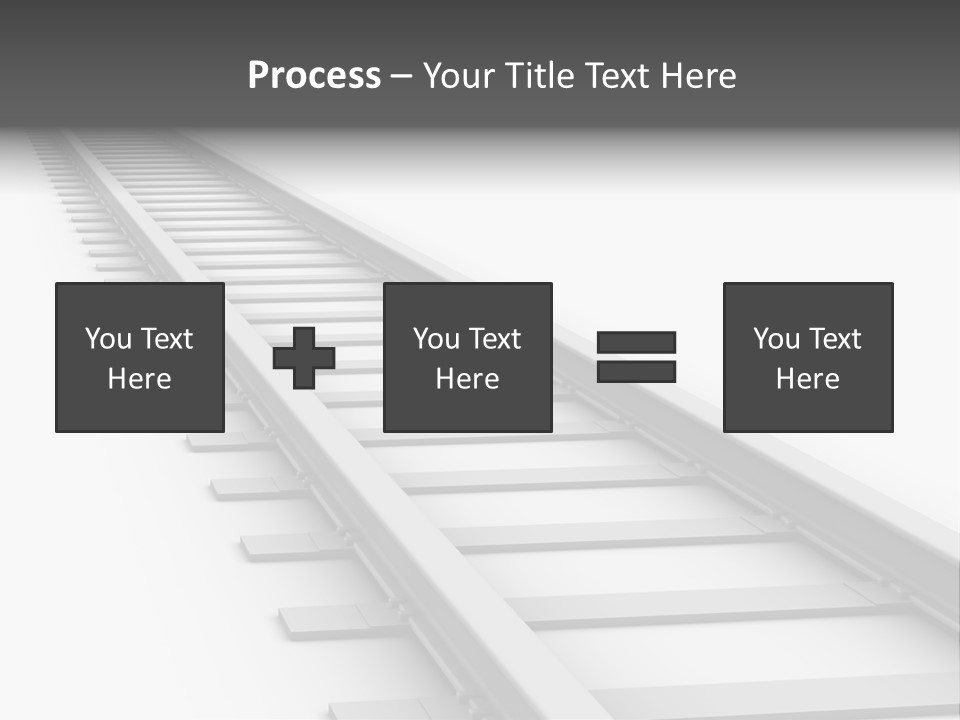 3D Concept - Endless Train Track PowerPoint Template