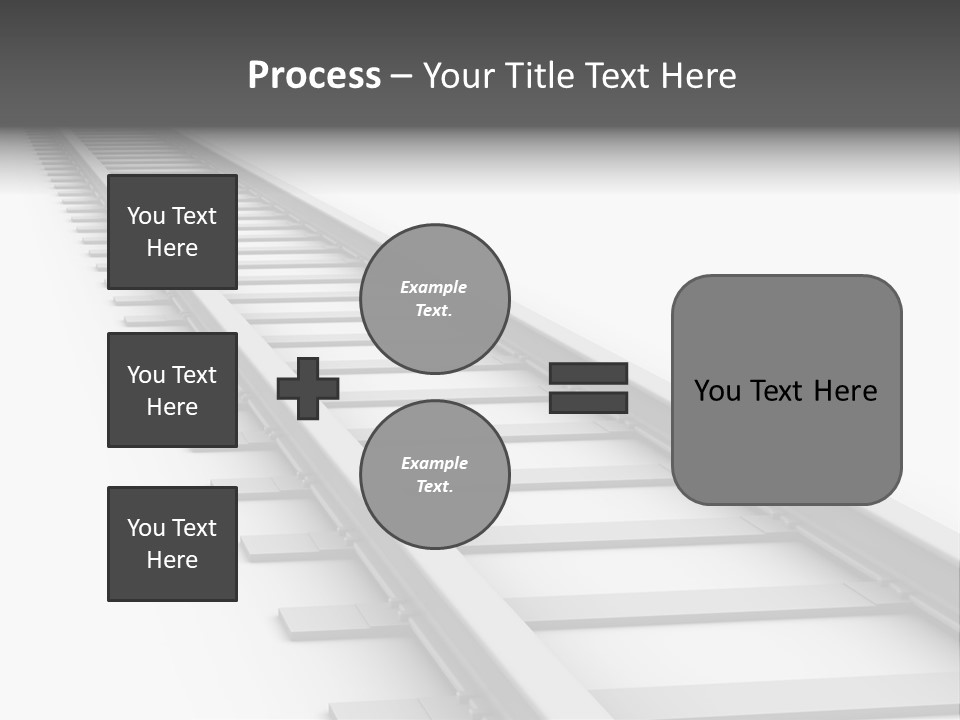 3D Concept - Endless Train Track PowerPoint Template