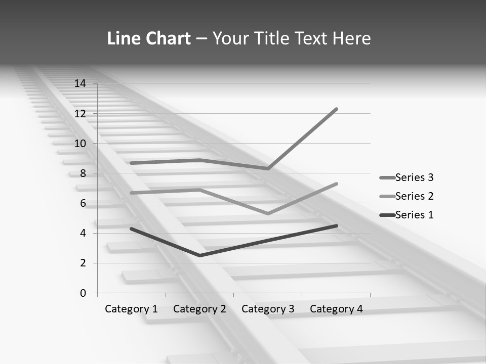 3D Concept - Endless Train Track PowerPoint Template