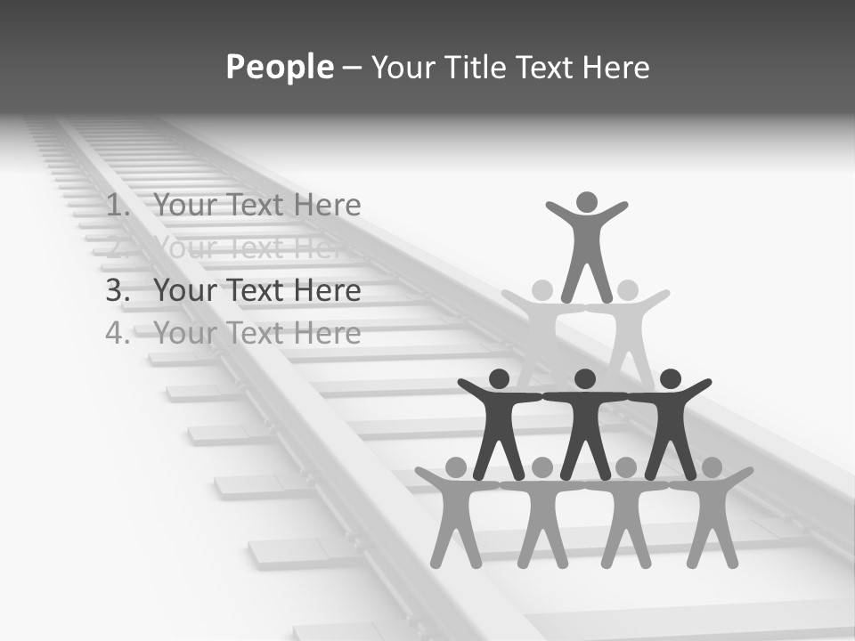 3D Concept - Endless Train Track PowerPoint Template