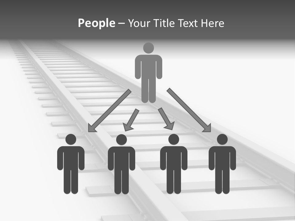 3D Concept - Endless Train Track PowerPoint Template