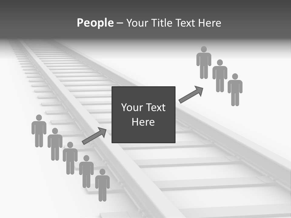 3D Concept - Endless Train Track PowerPoint Template