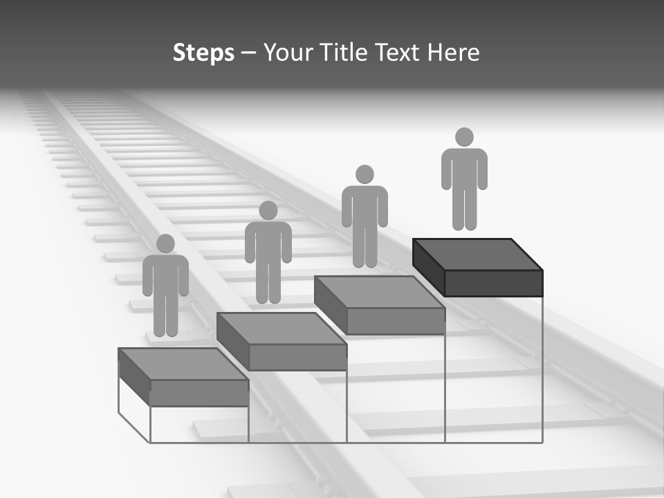 3D Concept - Endless Train Track PowerPoint Template