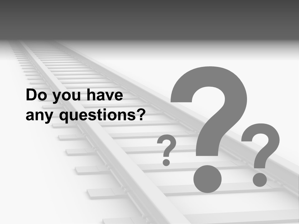 3D Concept - Endless Train Track PowerPoint Template