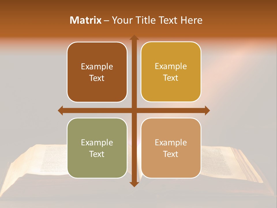 An Open Book With A Beam Of Light Coming Out Of It PowerPoint Template