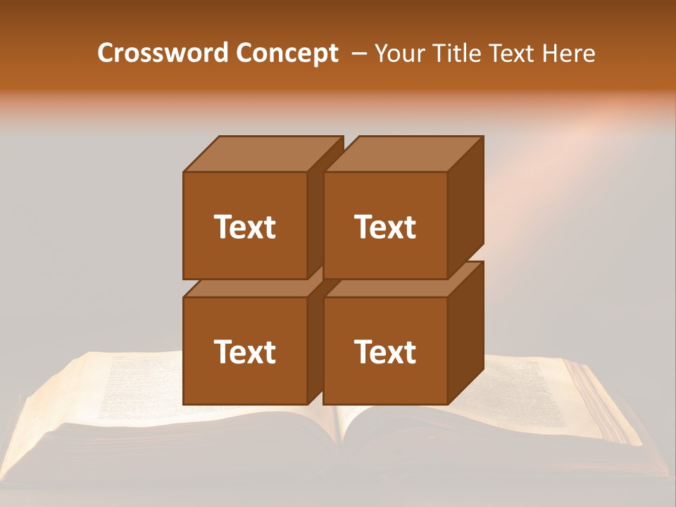 An Open Book With A Beam Of Light Coming Out Of It PowerPoint Template