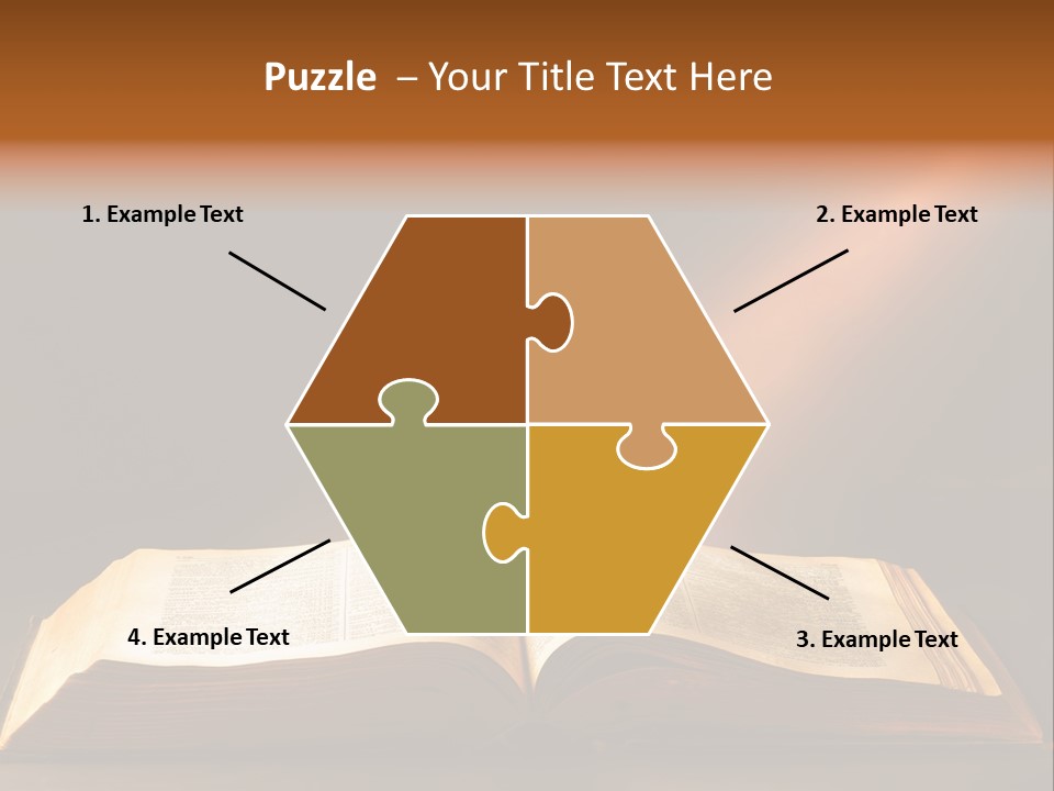 An Open Book With A Beam Of Light Coming Out Of It PowerPoint Template