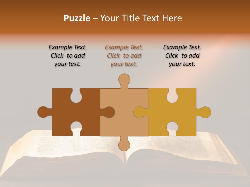 An Open Book With A Beam Of Light Coming Out Of It PowerPoint Template