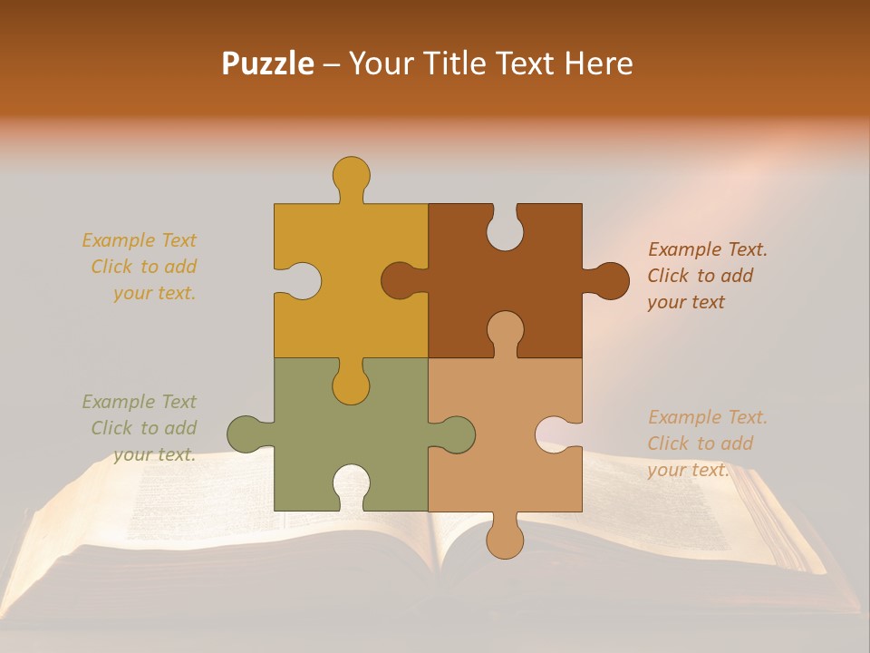 An Open Book With A Beam Of Light Coming Out Of It PowerPoint Template