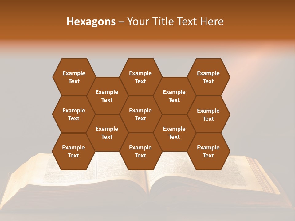 An Open Book With A Beam Of Light Coming Out Of It PowerPoint Template