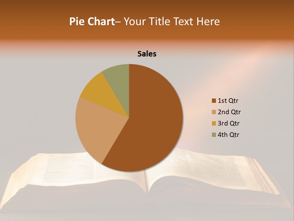 An Open Book With A Beam Of Light Coming Out Of It PowerPoint Template