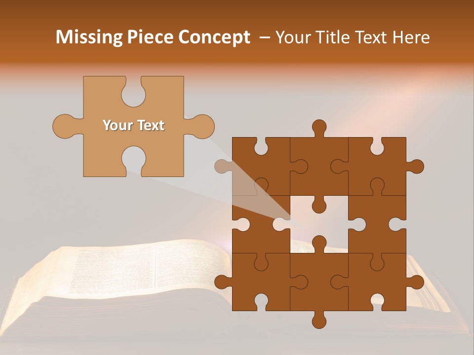 An Open Book With A Beam Of Light Coming Out Of It PowerPoint Template