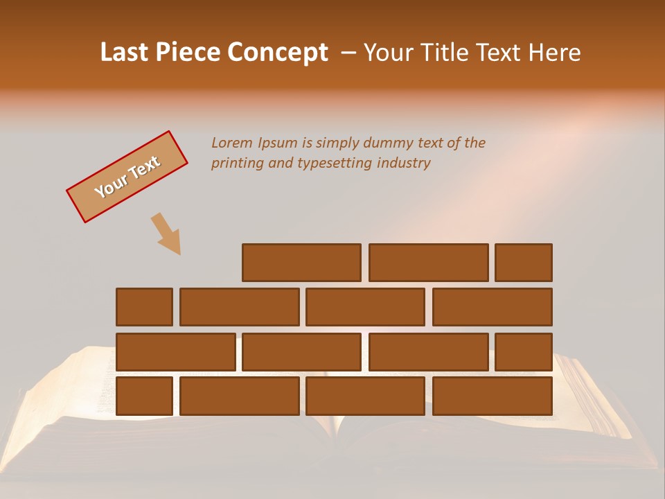 An Open Book With A Beam Of Light Coming Out Of It PowerPoint Template