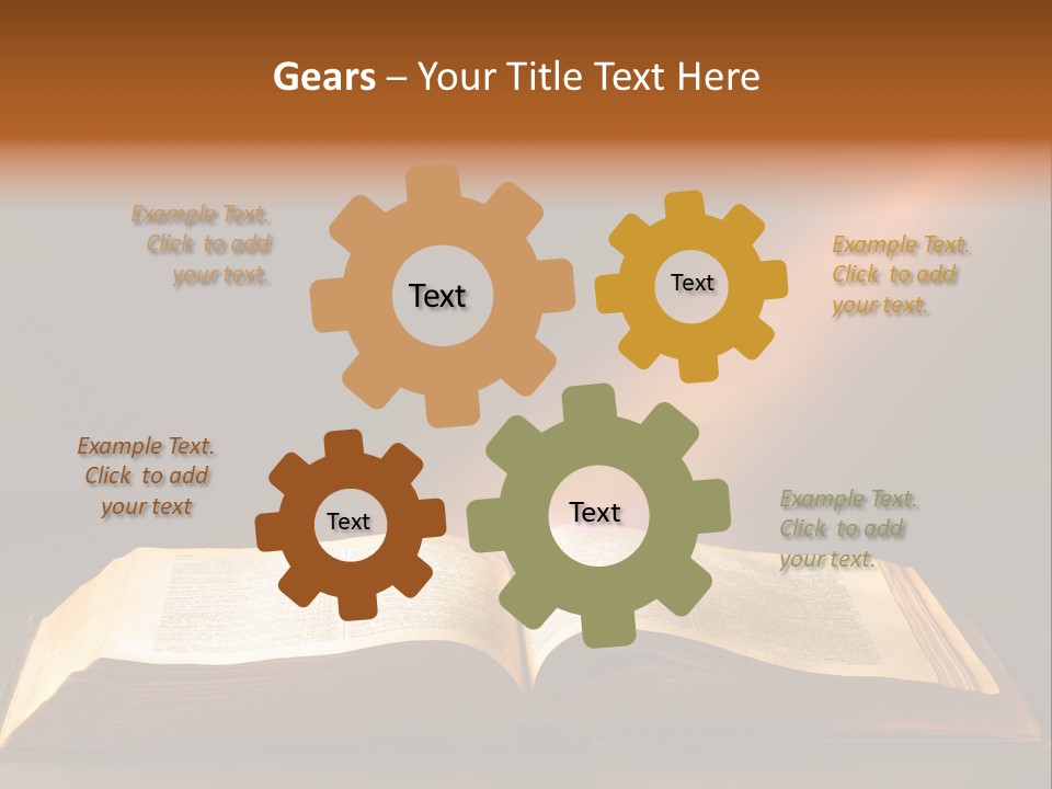 An Open Book With A Beam Of Light Coming Out Of It PowerPoint Template