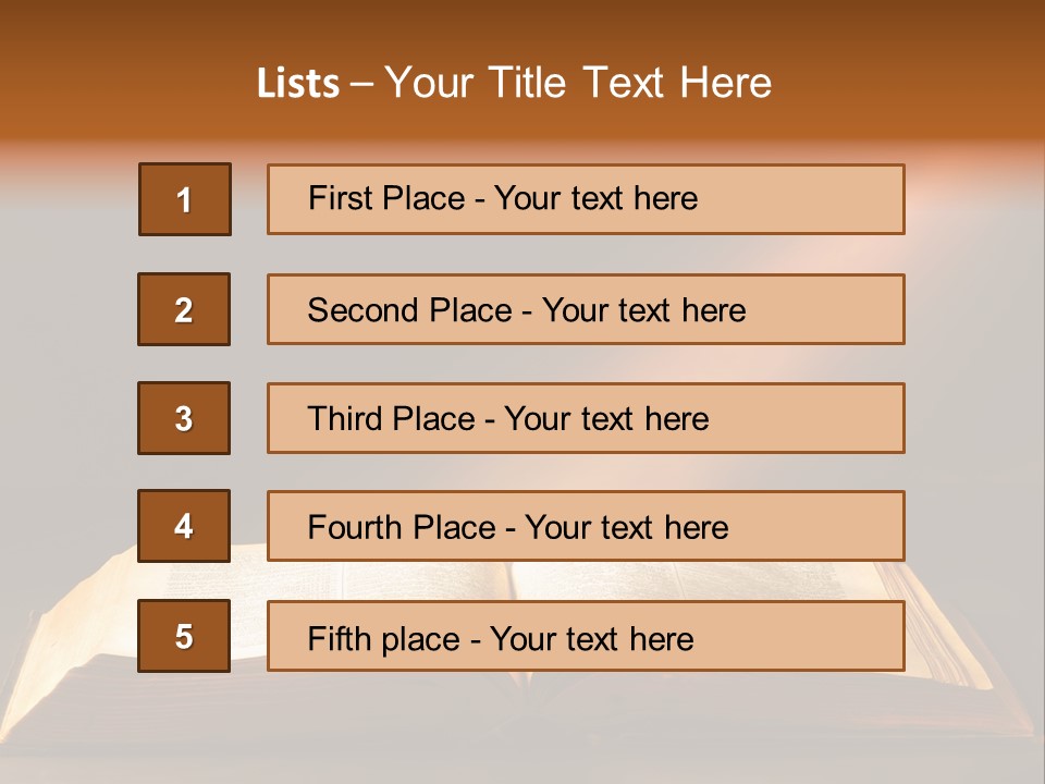 An Open Book With A Beam Of Light Coming Out Of It PowerPoint Template