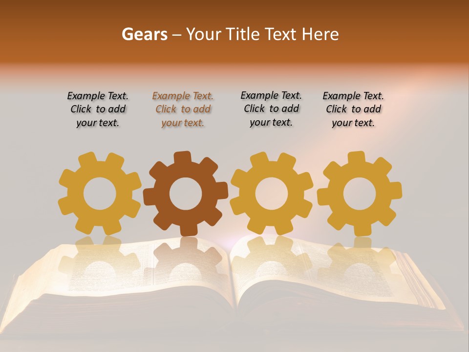 An Open Book With A Beam Of Light Coming Out Of It PowerPoint Template