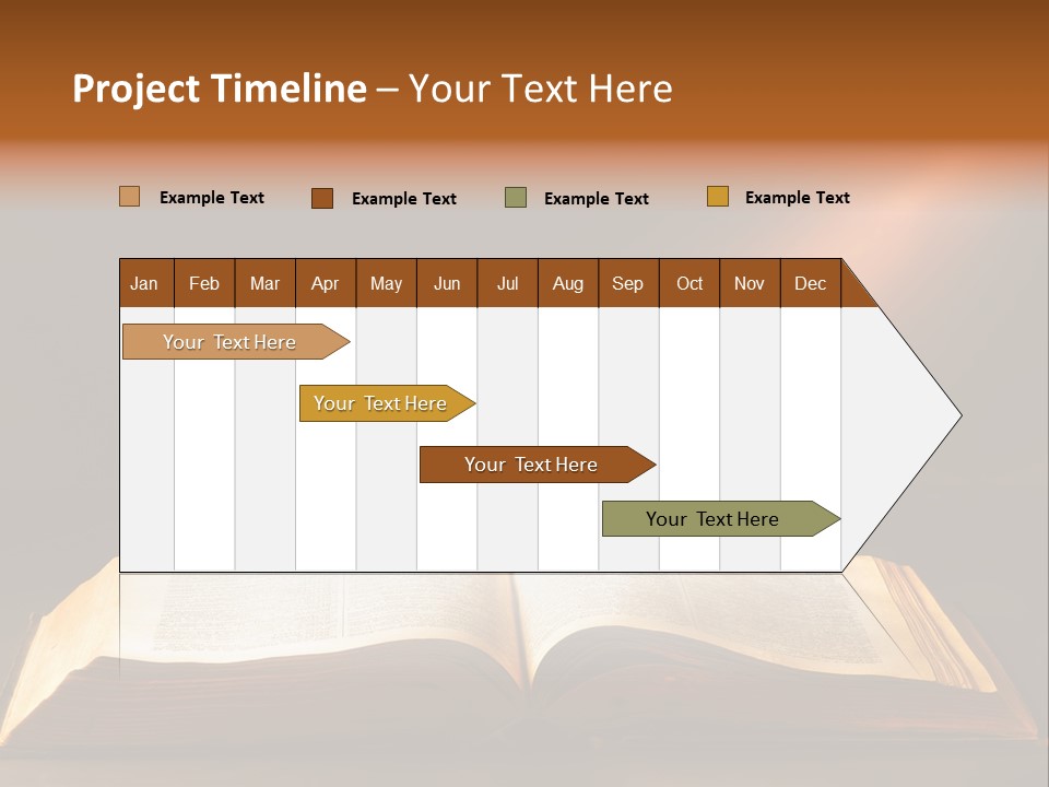 An Open Book With A Beam Of Light Coming Out Of It PowerPoint Template