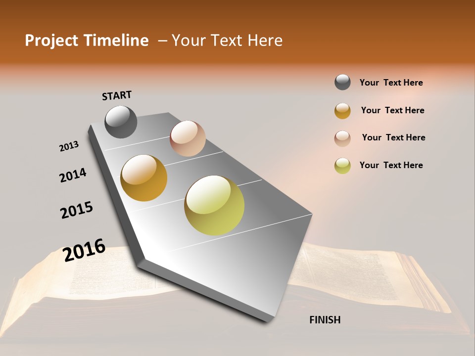 An Open Book With A Beam Of Light Coming Out Of It PowerPoint Template